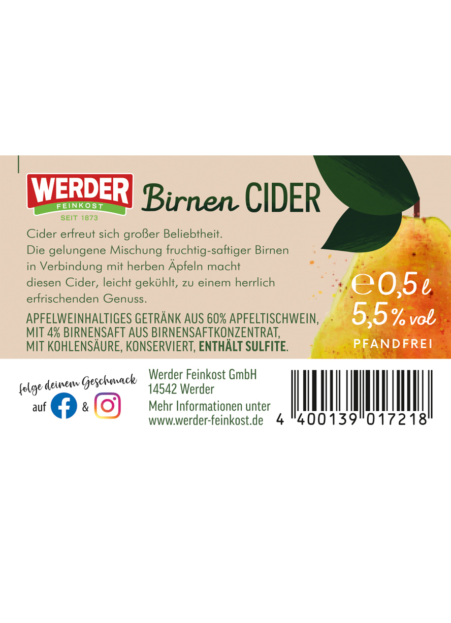 Werder Birnen Cider